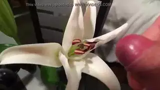 شقراء كولين فاتنة في زهرة المطبوعة الزي